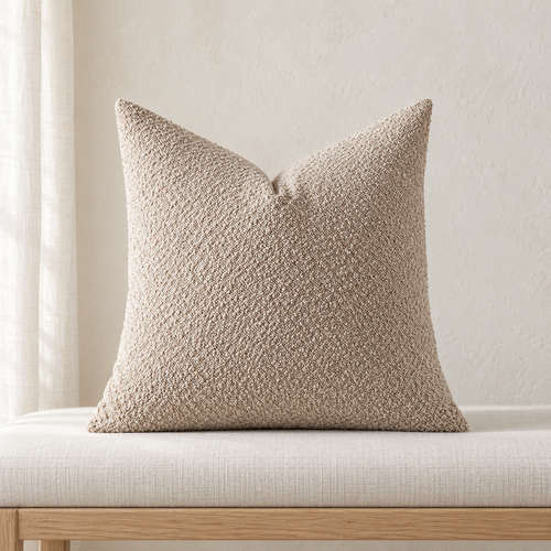 Housse de coussin chenille — Beige sable, vue principale