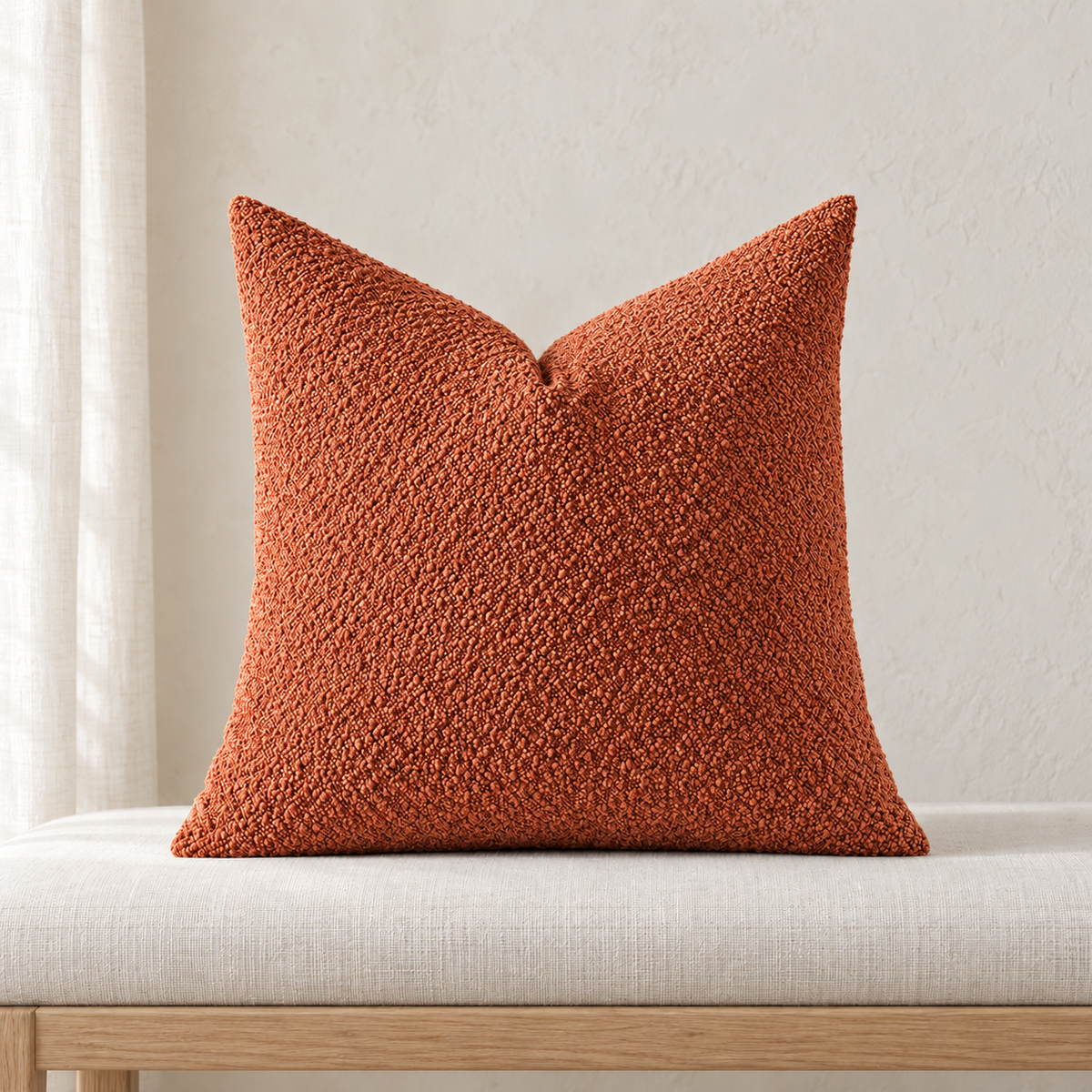 Housse de coussin chenille — Orange, vue principale