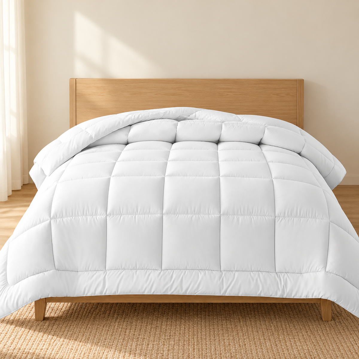 Blanc — Couette matelassée, vue d’ensemble
